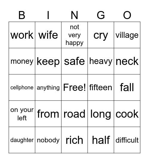 Fun in Thailand Bingo Card