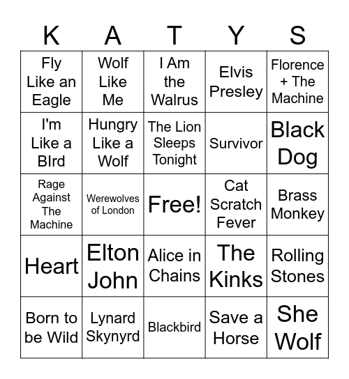 Blackout Bingo Zoo! Bingo Card