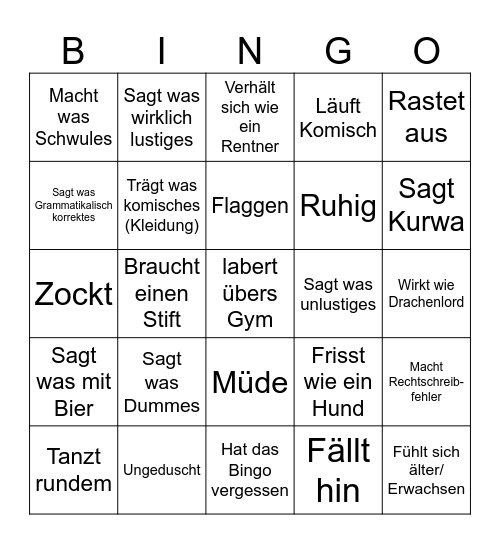 Jannek Bingo: Bingo Card