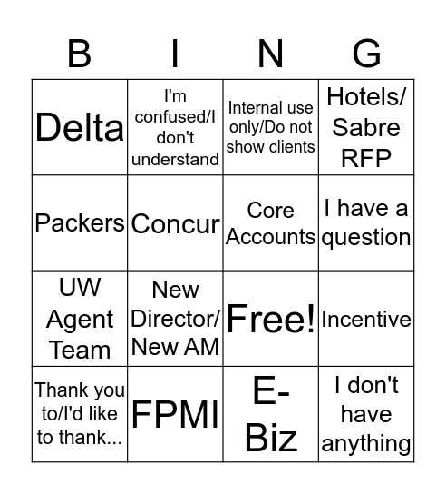CS Call Bingo 11/4/16 Bingo Card
