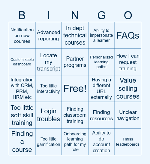 LMS struggles Bingo Card