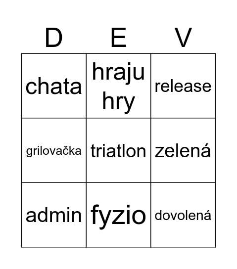 retro bingo card Bingo Card