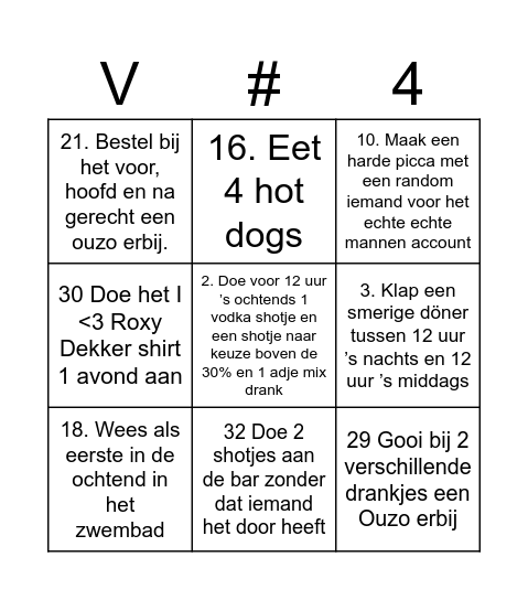 Bende van Ellende Kreta Bingo Card