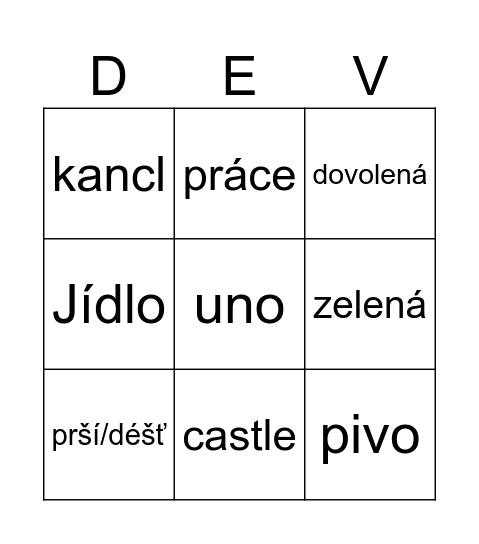 retro bingo card Bingo Card