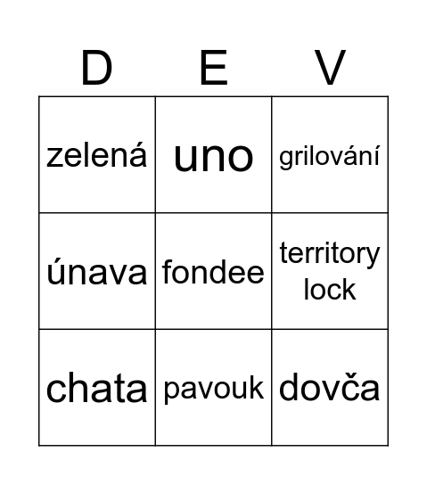 retro bingo card Bingo Card