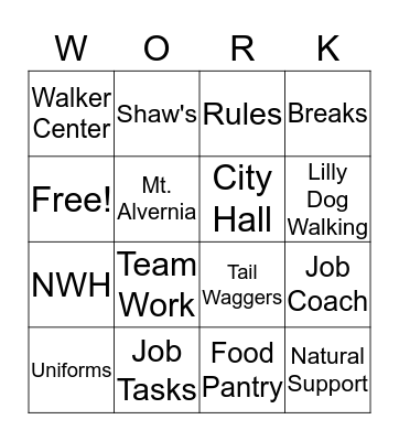 The world of work Bingo Card
