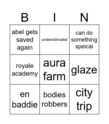 water magician Bingo Card