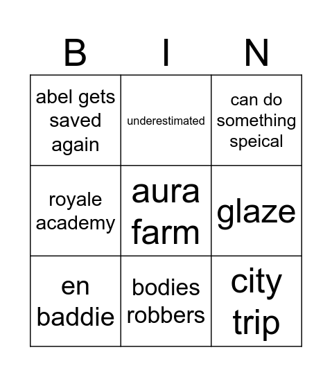 water magician Bingo Card
