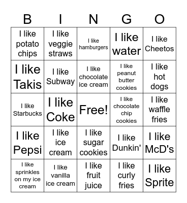 Getting To Know You 2 Bingo Card