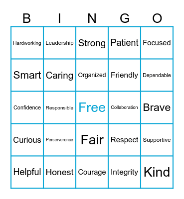Leadership Bingo Card