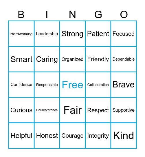 Leadership Bingo Card