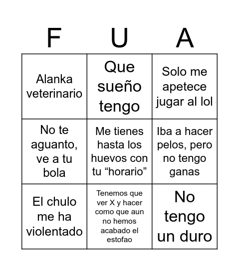 Ariadna Core Bingo Card