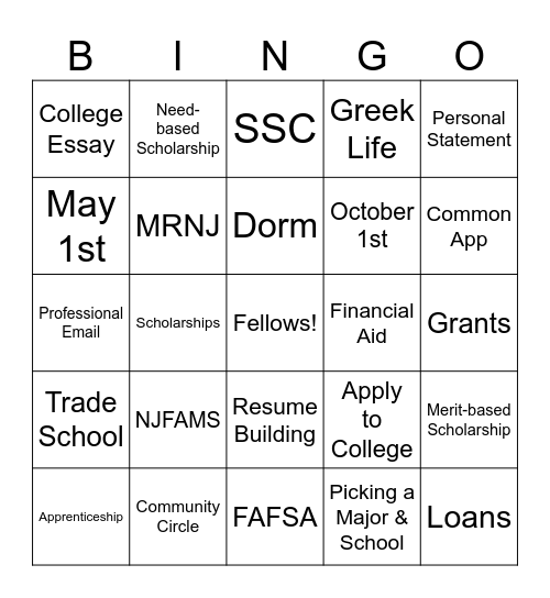 Summer Institute Loteria Bingo Card
