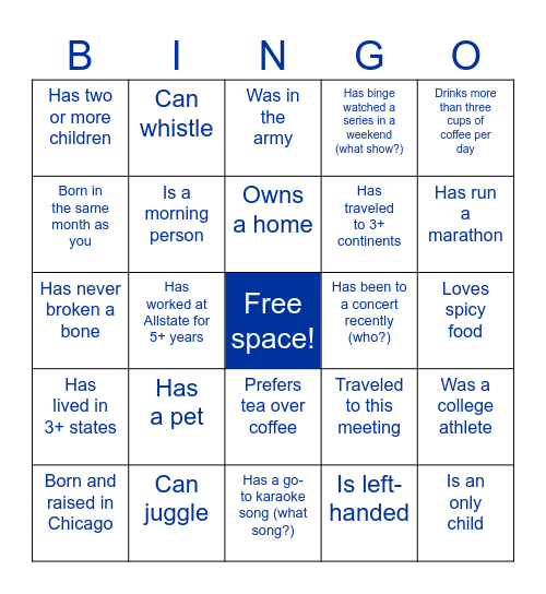 PPS Marketing Bingo Card