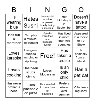 EMEA BCS Team Bingo Card