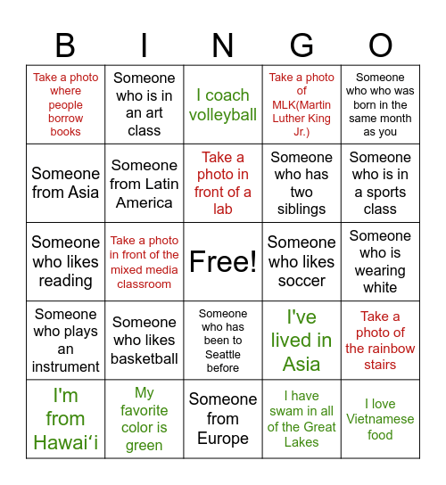 NWS ELL Bingo Card