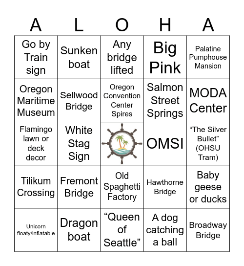 Bridge City BINGO Card