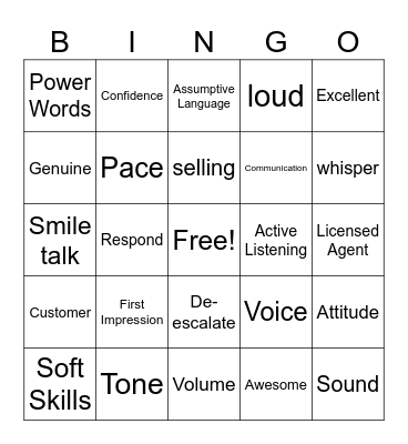 Bingo Soft Skills Bingo Card