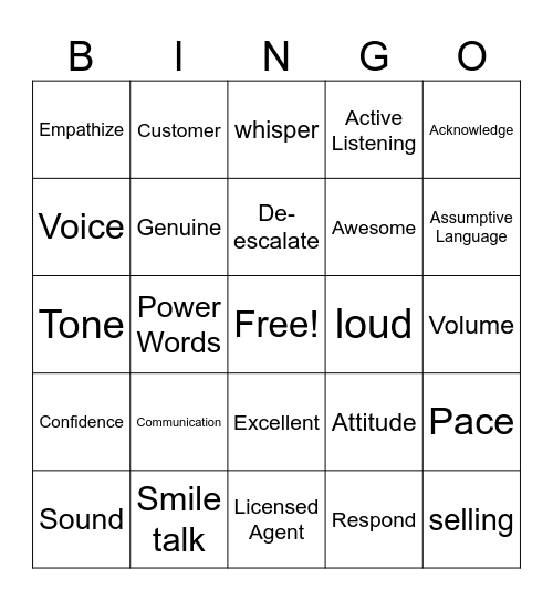 Bingo Soft Skills Bingo Card