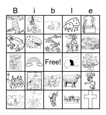 Bible Bingo Pictures Bingo Card