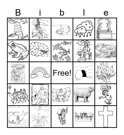 Bible Bingo Pictures Bingo Card