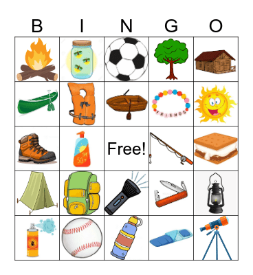 Camp Bingo Card