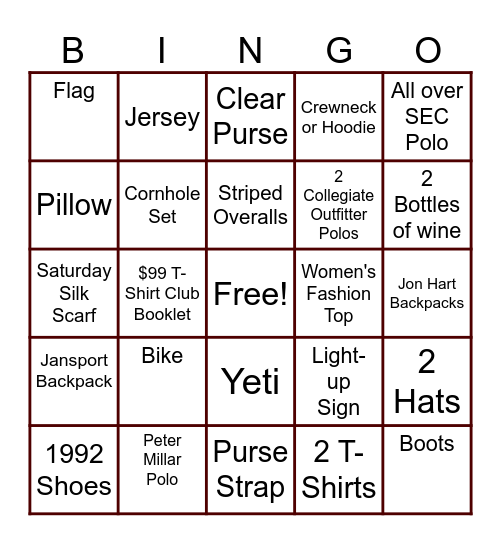 Sales Bingo Card