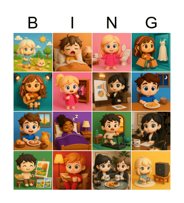 Daily Routine Bingo Card