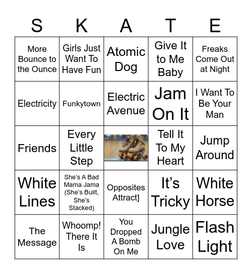 SKATING RINK BINGO Card