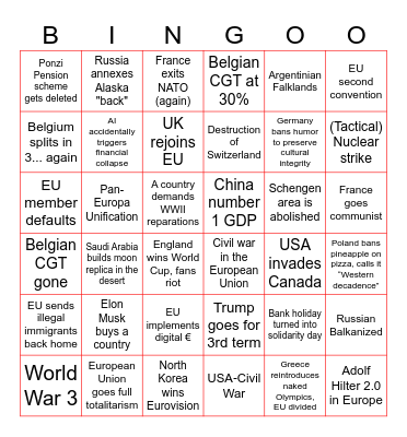 Bingo bingo Card