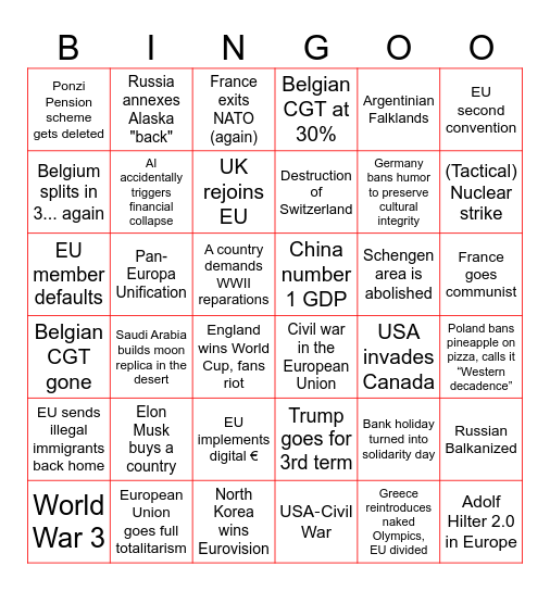 Bingo bingo Card