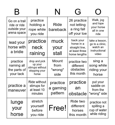 Western bingo Card