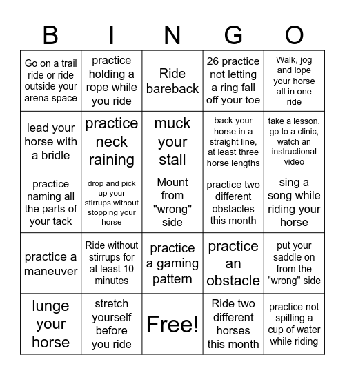 Western bingo Card