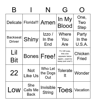 Crawford Crew Kids Music Bingo! Bingo Card