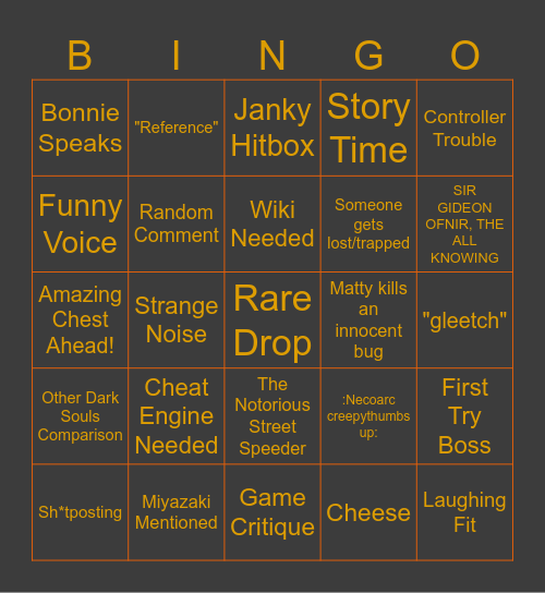 Seamless Co-Op DS1 Bingo Card