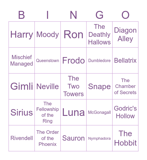 Birthday Bingo Card