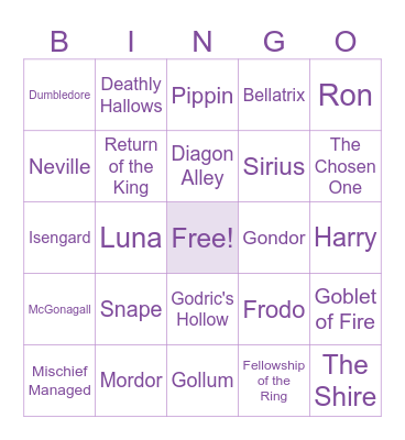Birthday Bingo Card