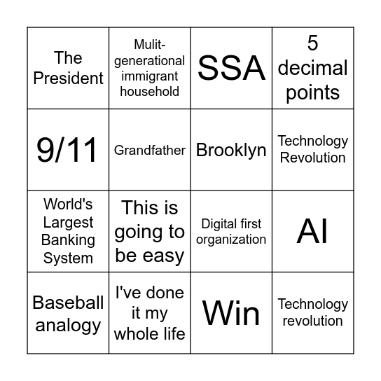 BINGO Card