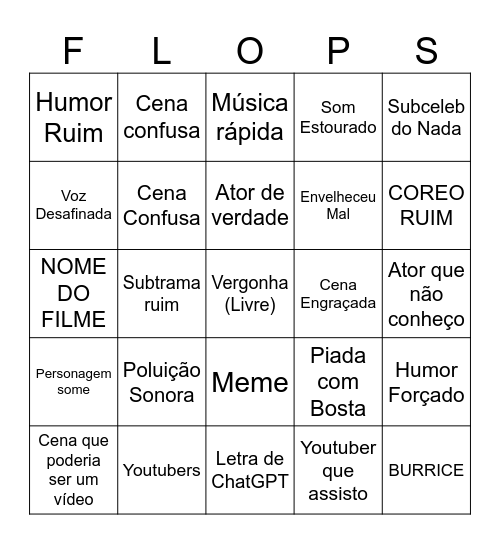 Bingo Flops Bingo Card
