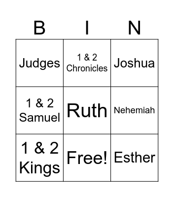 HISTORY BOOKS Bingo Card