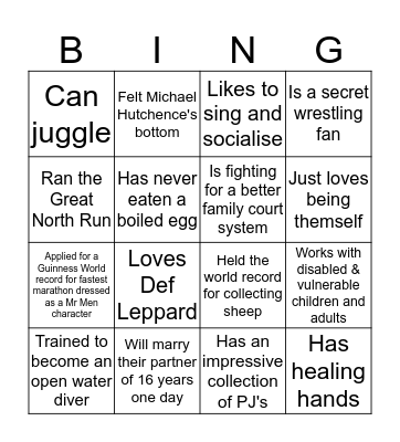 Ice Breaker Bingo Card