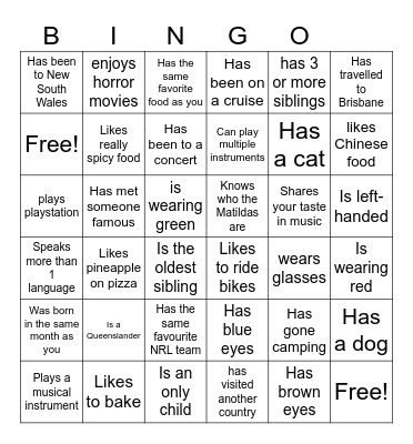 Icebreaker Bingo: Find Someone Who Bingo Card