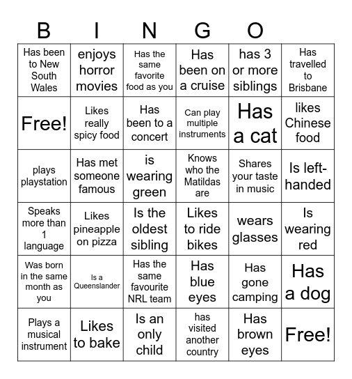 Icebreaker Bingo: Find Someone Who Bingo Card