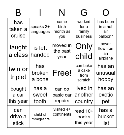 Life Spring G.R.O.W. Bingo Card