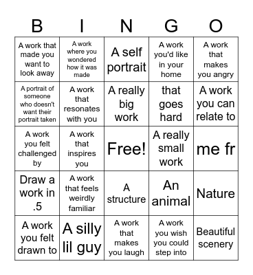 You can journal about.... Bingo Card