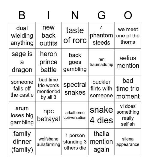 session 14 Bingo Card