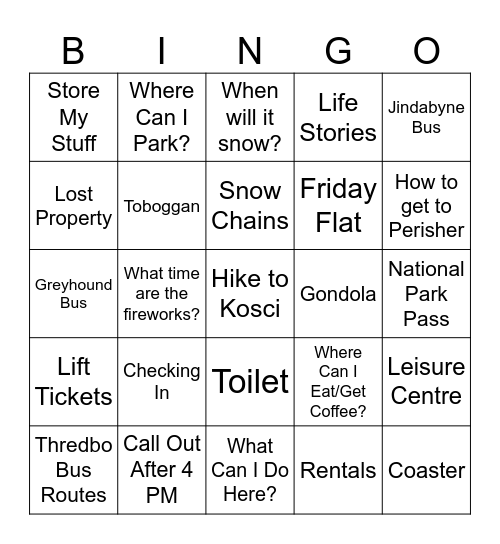 BINGO Card