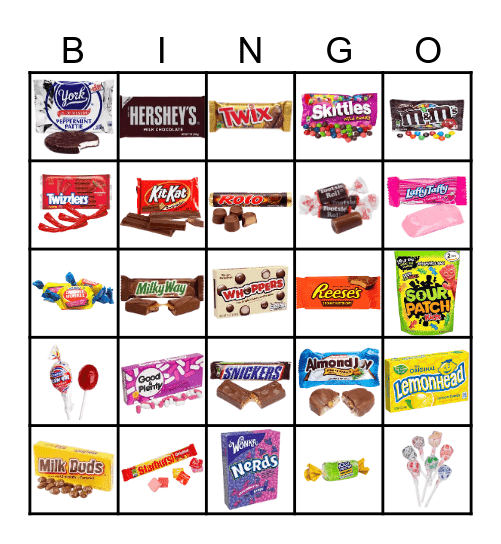 Candy Bingo Card