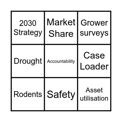 Area Meeting WD/DD Bingo Card