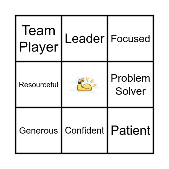 Strengths Bingo Card